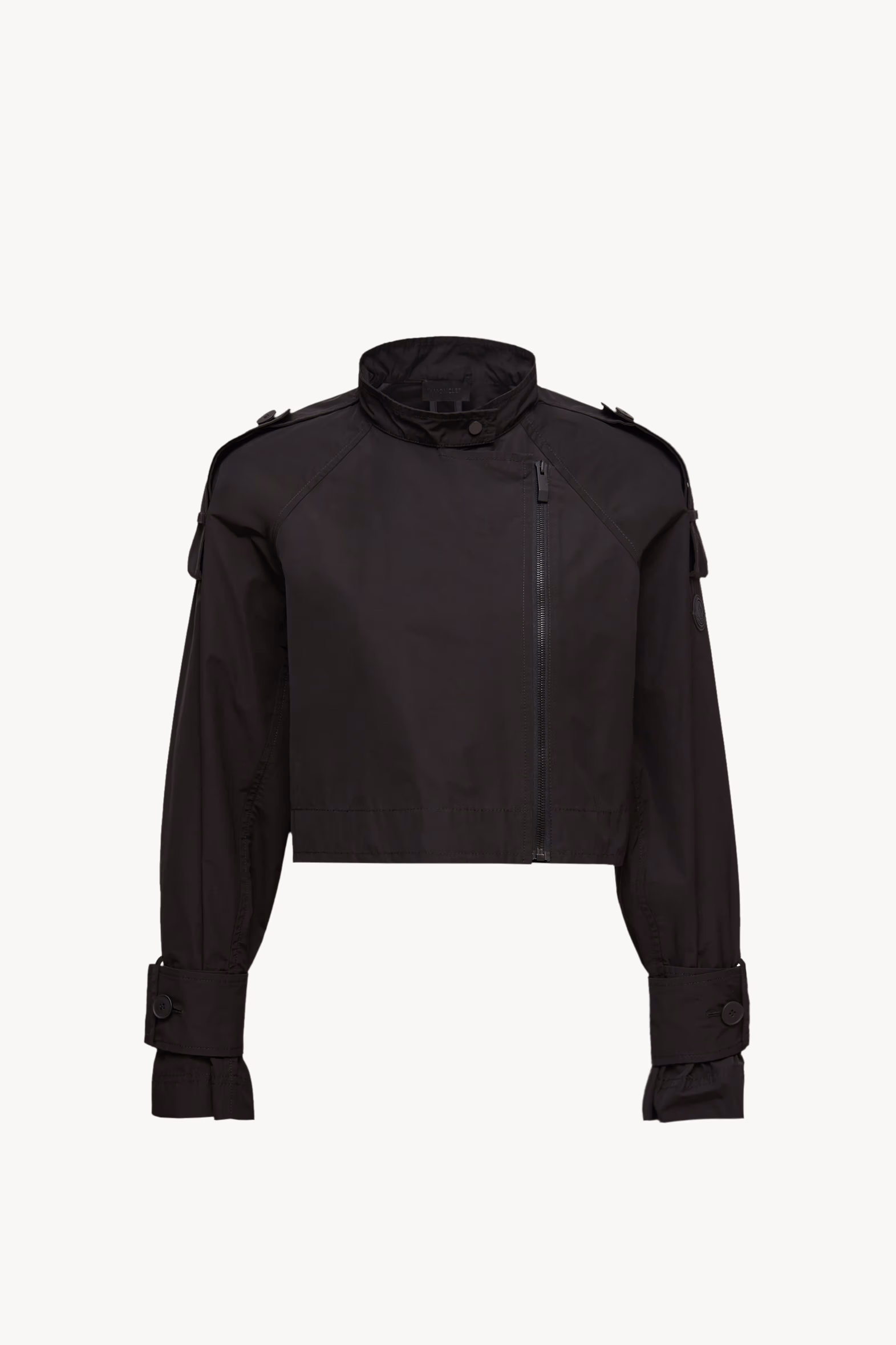 Asymmetrical Zipper Jacket Women Black Moncler 2